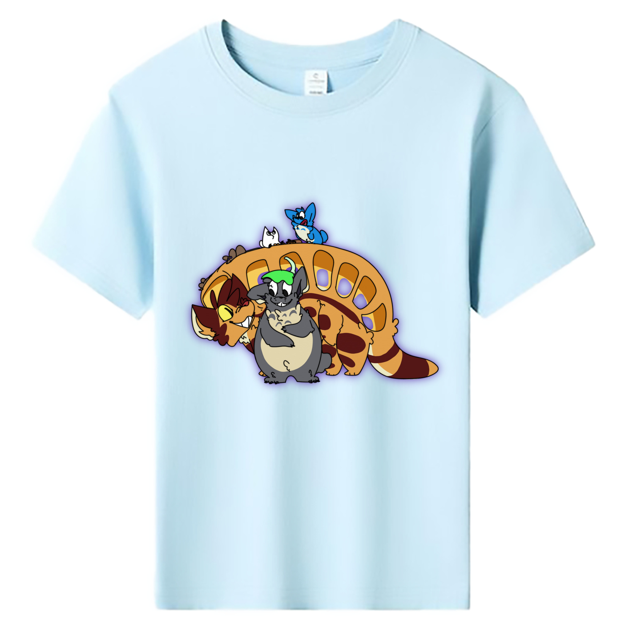 （画像用） となりのトトロ 草壁メイ 草壁サツキ My Neighbor Totoro Satsuki Kusakabe Mei Kusakabe 綿100％キッズTシャツ（フロントプリント）